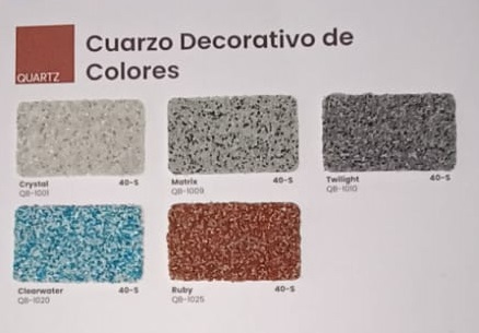 Cuarzo decorativo de colores